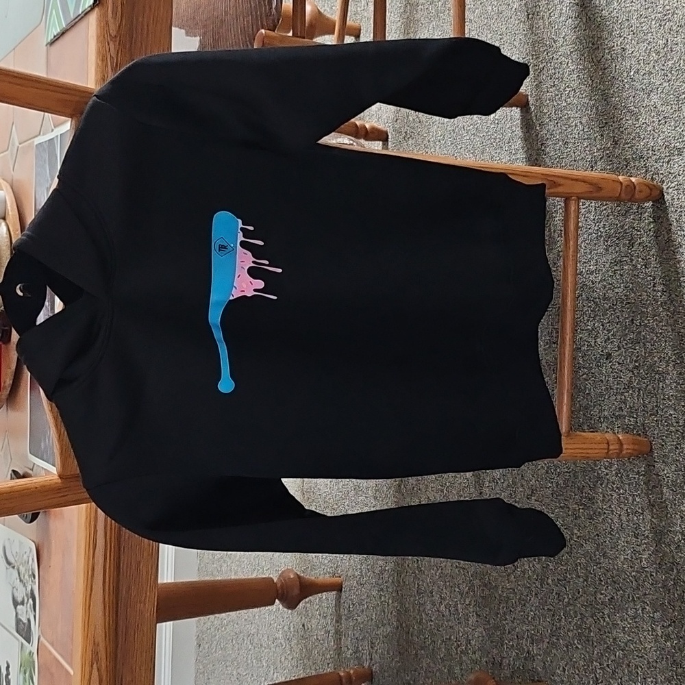 Black Kids Hoodie with Blue and Pink Graphic 💓4/$25